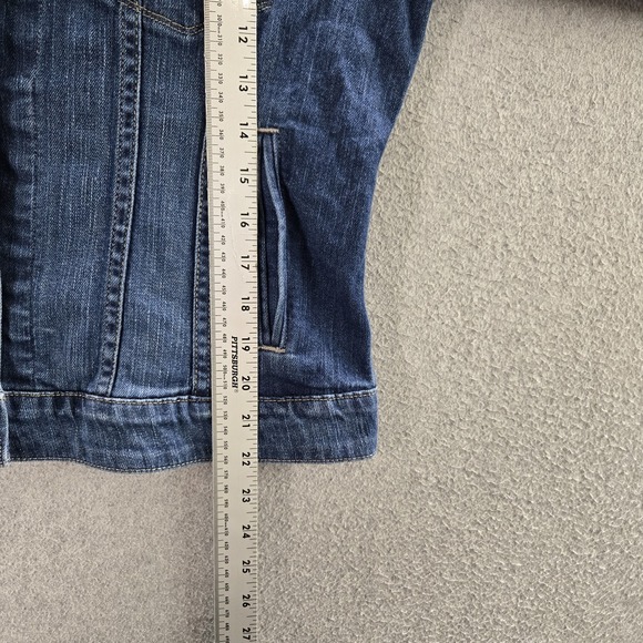 Levi's Women Jacket L Blue Denim Jean Trucker Long Sleeve - Picture 8 of 11